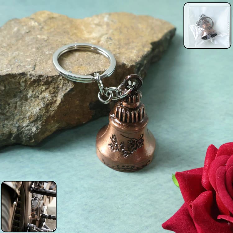 metal bell key chain